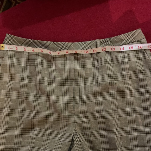 Ann Taylor Loft S 12 Wool Blend Brown Plaid Pants - Picture 9 of 9